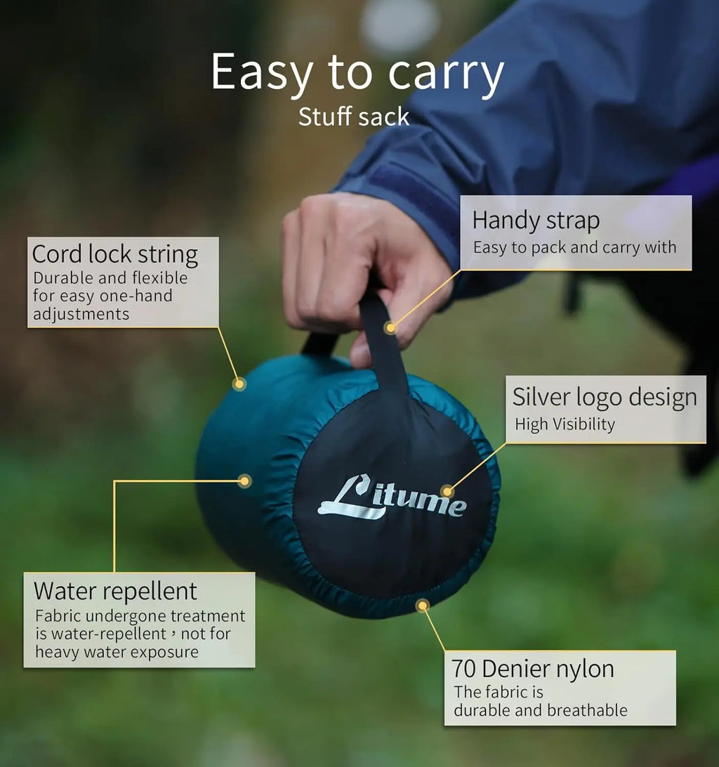 Thermolite Sleeping Bag Liner Adds 22°F Warmth, Mummy Sack for Camping & Travel in Cold Weather