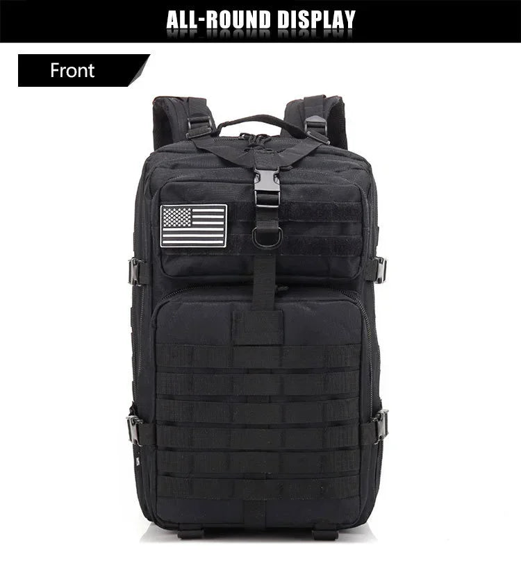 45L Man Tactical Backpacks Traveling  Outdoor 3P School Pack EDC Molle Pack