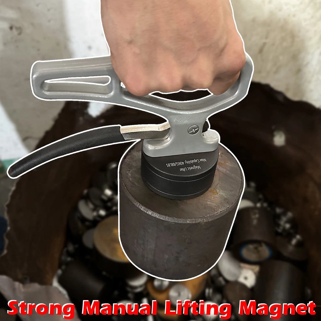 Heavy Duty!  Strong! Magnetic 
Pickup Tool. Lifting, Quick Release,  
Portable Material  Collector Ergonomic Handle  Iron Plate