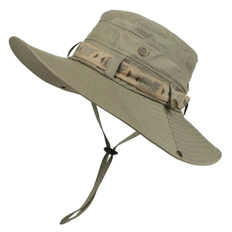 Sun shading hat, with chin strap