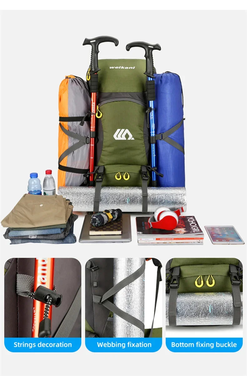 50L Travel Backpack Camping Men Large Hiking Bag 
Tourist Rucksack Waterproof ,Climbing Mountaineering 
A Must have