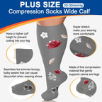 4 Pairs --Plus Size,    Compression Socks For Men And Women - 
Support Knee-High Socks, Ideal for Running, Cycling, Travel, and Soccer