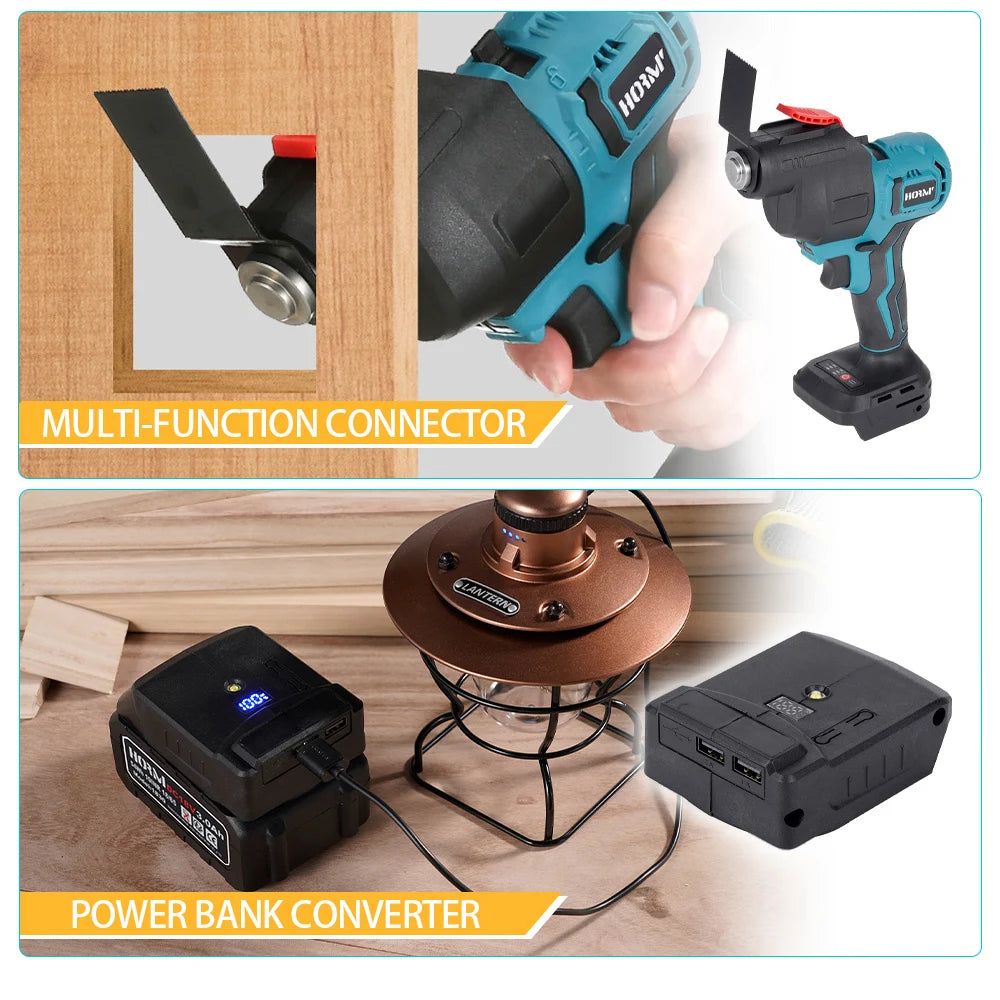 HORMY 18V Brushless Cordless Power Tool Combo Kit
for Makita Battery (Drill, Circular Saw, Impact Wrench, Air Pump, Blower) Home
