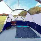 8-Person Weatherproof Camping Tent with 5 Mesh Windows, Double Layer, Divided Rooms, Portable and Easy to Carry