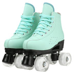 2025 Double-Row Roller Skate Shoes  
4 Wheels Skates For Women Men Outdoor Sport Skating Training Quad Sneakers Size 34 35 36-45