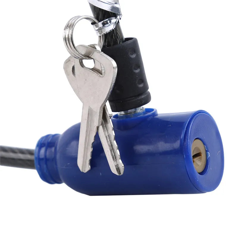 Bicycle Lock Exquisite Steel Cable. anti-theft With 2 Keys