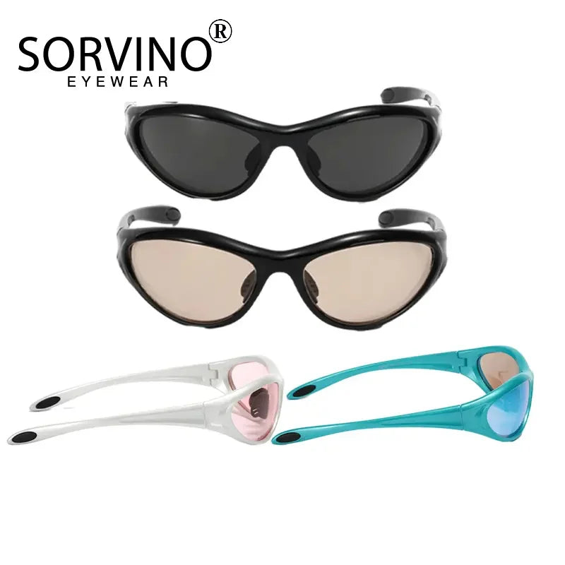 SORVINO Y2K Sunglasses Summer Spicy Girl Outdoor Bicycle Cycling Sports Sun Glasses Women Vintage Shades Fashion Punk Eyewear