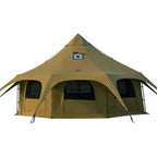 16.4ft x 9.2ft Canvas Wall Tent with Stove Jack for Outdoor Glamping Experience