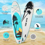 Portable Inflatable Stand Up Paddle Board 10'6"×32"×6",
 Premium PVC, Full Kit for Adults/Youth