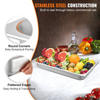 SucceBuy 8.5L-20.5L Buffet Chafing Dishes Gastronorm Pans 

Steam Table Stainless Steel Food Container for Party BBQ Baking