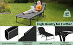 Portable Folding Camping Cot -
3-Position Adjustable Reclining Lounge Chair
 with Pillow, Outdoor Sleeping Bed (68cm Wide)
