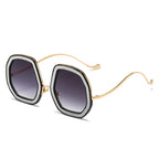 Oversized Polygon Sunglasses Women 2022 Luxury Diamond Shiny Crystal 
Men Shade Hipster Party Eyewear