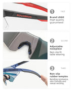 ROCKBROS Bicycle Glasses Polarized Photochromic Ultra-light Sunglasses Portable Comfortable Road Bike Eyewear Cycling Equipment