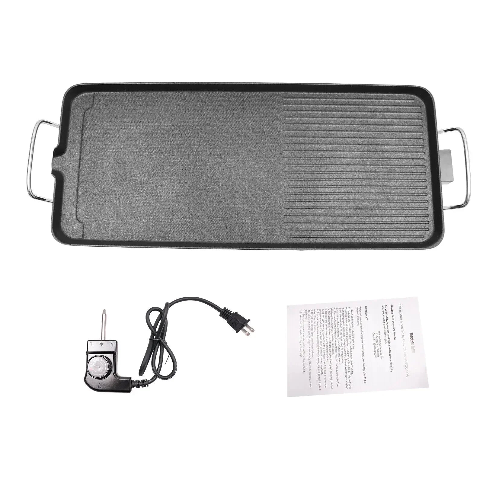 Smokeless Outdoor Electric BBQ Grill - Portable Barbecue 1500W
