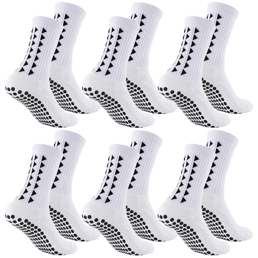 6 Pairs men / women football grip socks 
towel bottom , sport rugby, soccer