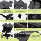 Double Stroller for Newborn and Toddler, 
 with Lightweight Compact Fold, Adjustable Cancline