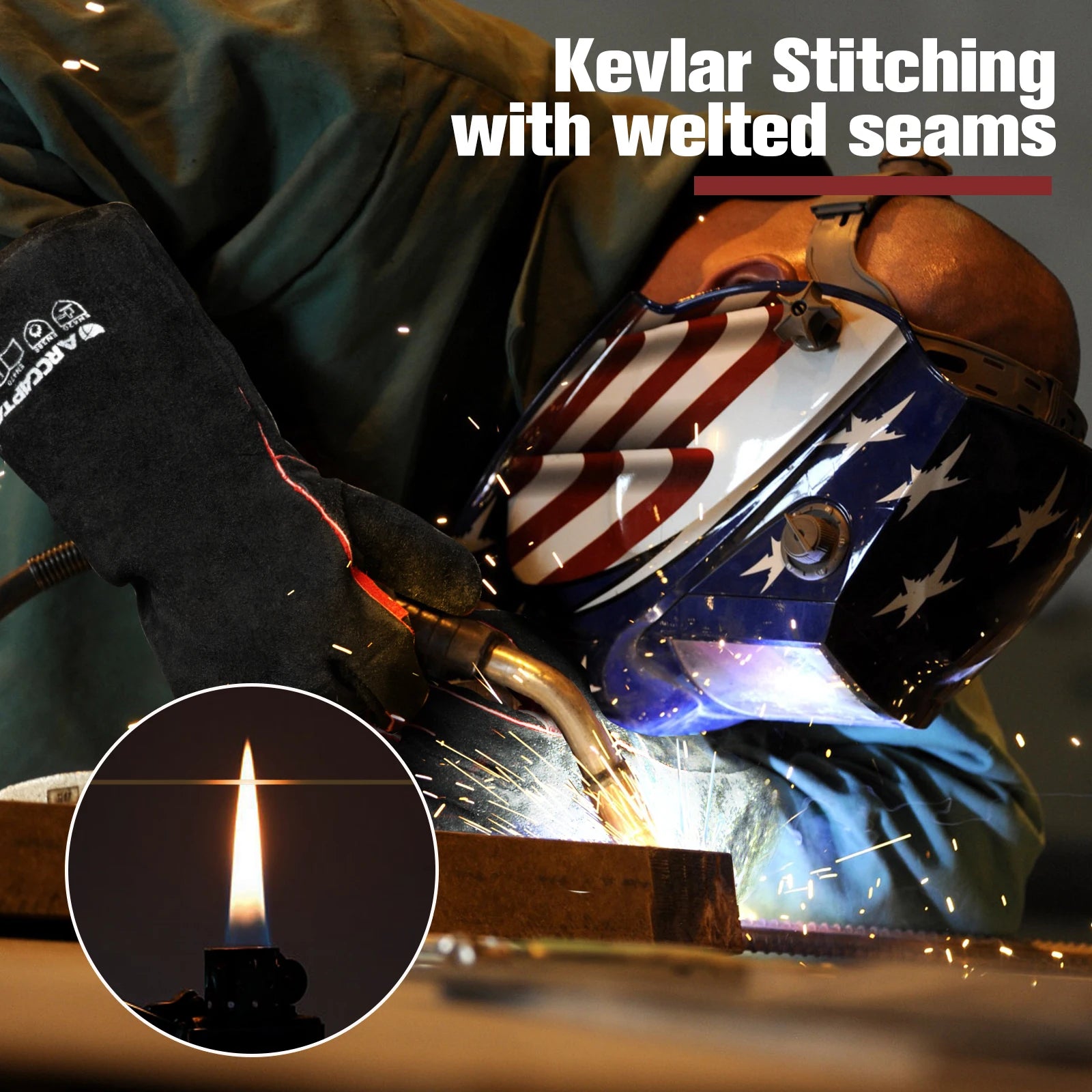ARCCAPTAIN 16inch Welding Gloves Multifunctional 
Heat Resistant Mig/Stick/Tig Welder