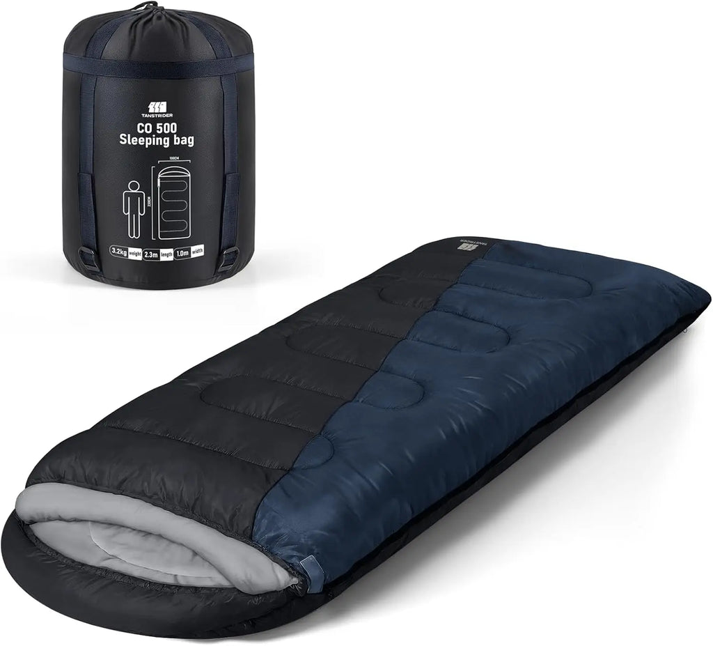 0 Degree XXL Winter Sleeping Bags for Adults Cold Weather,Camping Sleeping Bag for Kids with Compression Sack,4 Season Camping
