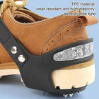 Snow Shoe Spikes Anti-Slip Stainless Steel Gripper Spike ice Cleats Snow Grips Reflective Climbing Crampons