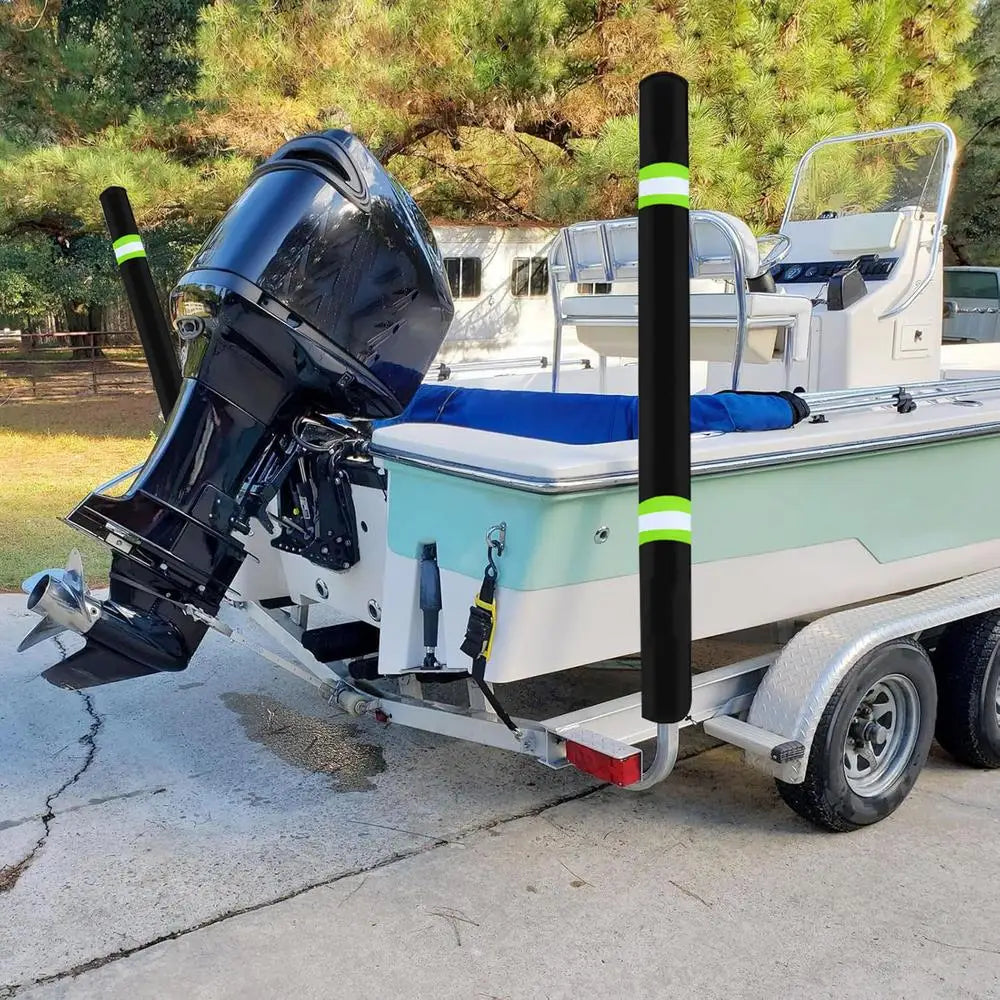 Boat Trailer Guide Pole Pads
36 Inch ,Reflective ,Marine Trailer Guide Pole Covers. 
2Pcs Heavy Duty Oxford Cloth Pads For Ski Boat