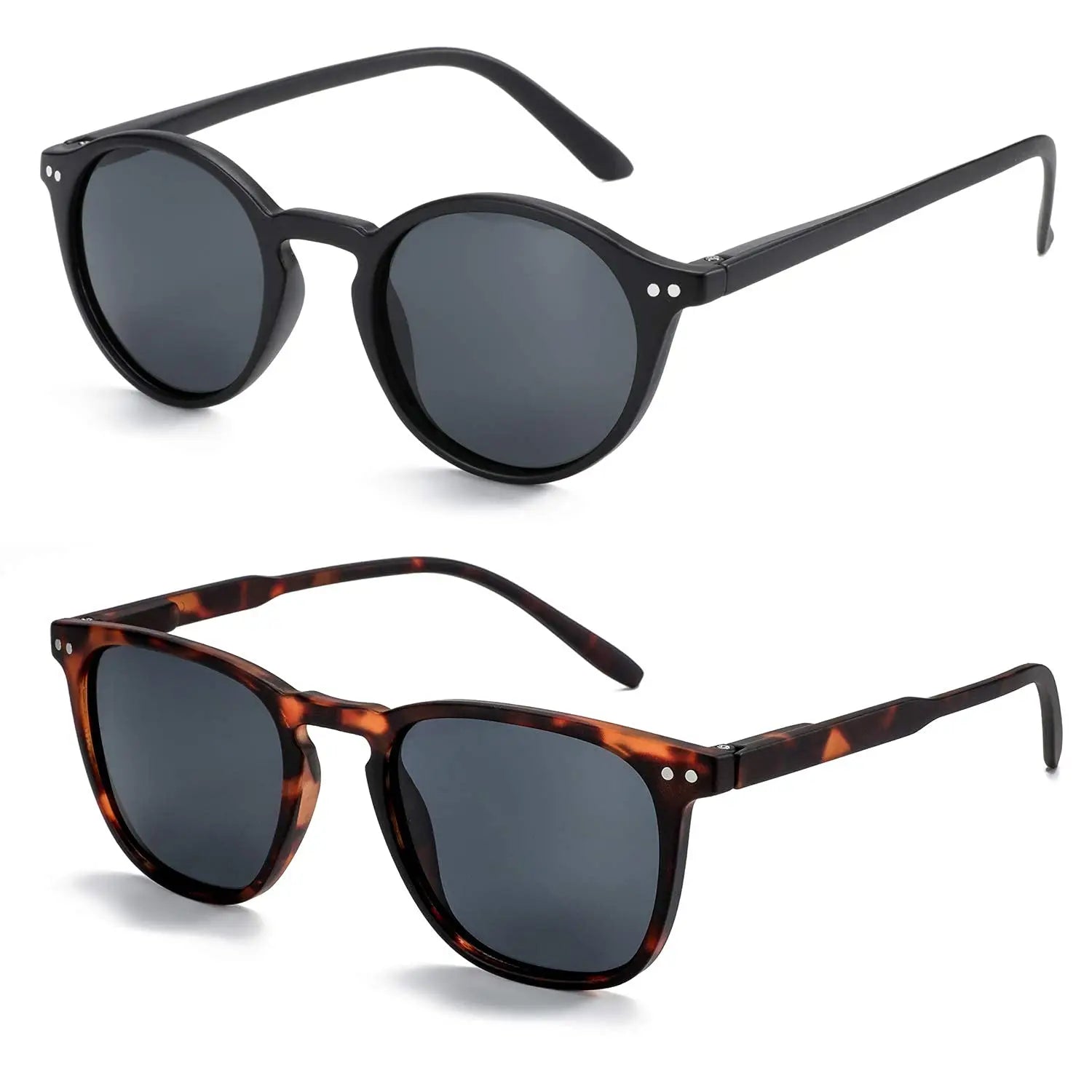 ZENOTTIC Vintage Polarized Sunglasses Men Classical Retro Brand Designer Round Outdoor Driving UV400 Shades Sun Glasses Woman