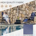 Zero Gravity Set of 2 Portable Recliners
Camping ,Patio , Outdoor Garden Lounge Chair with Cup Holder ,Trays & Adjustable Pillow