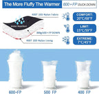 Ultralight 600 Fill Down Sleeping Bag for Adults - Compact Design with Compression Sack for Camping & Hiking