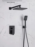 Black Concealed Shower System
Rain Waterfall Bathroom Embedded Shower Faucet Set with Tub Spout