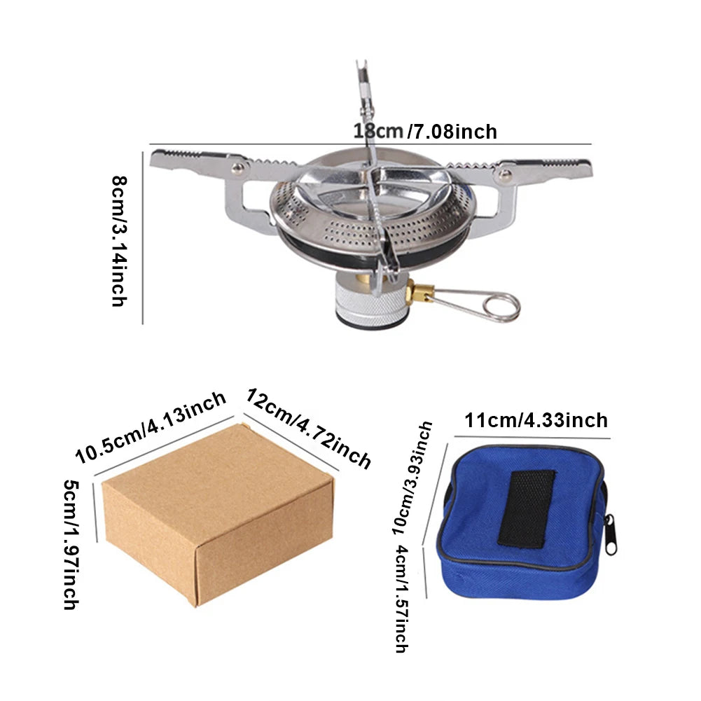 Portable Outdoor Camping Gas Stove 
with Adjustable Flame
 Small Lightweight Stove with Storage Bag for Hiking and Climbing