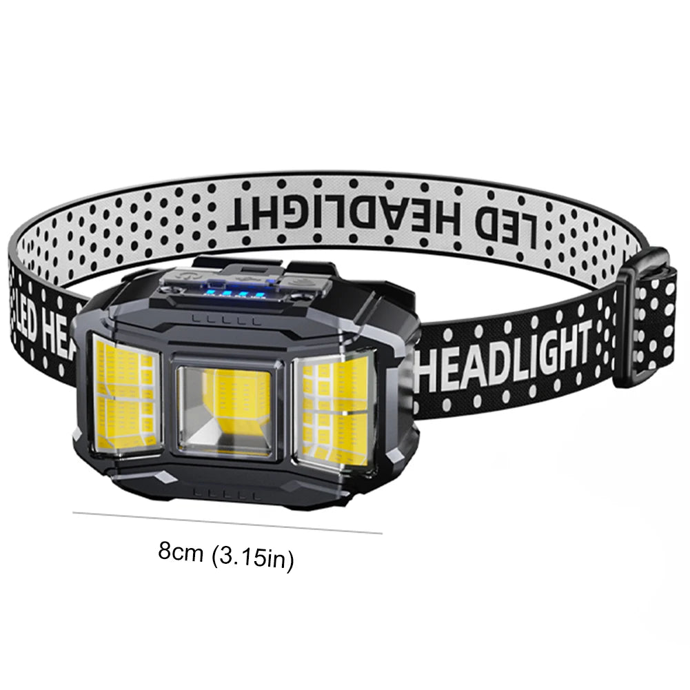 LED Strong Headlight,  Motion Sensor, Induction Headlamp 
owerful for Outdoor Night Fishing