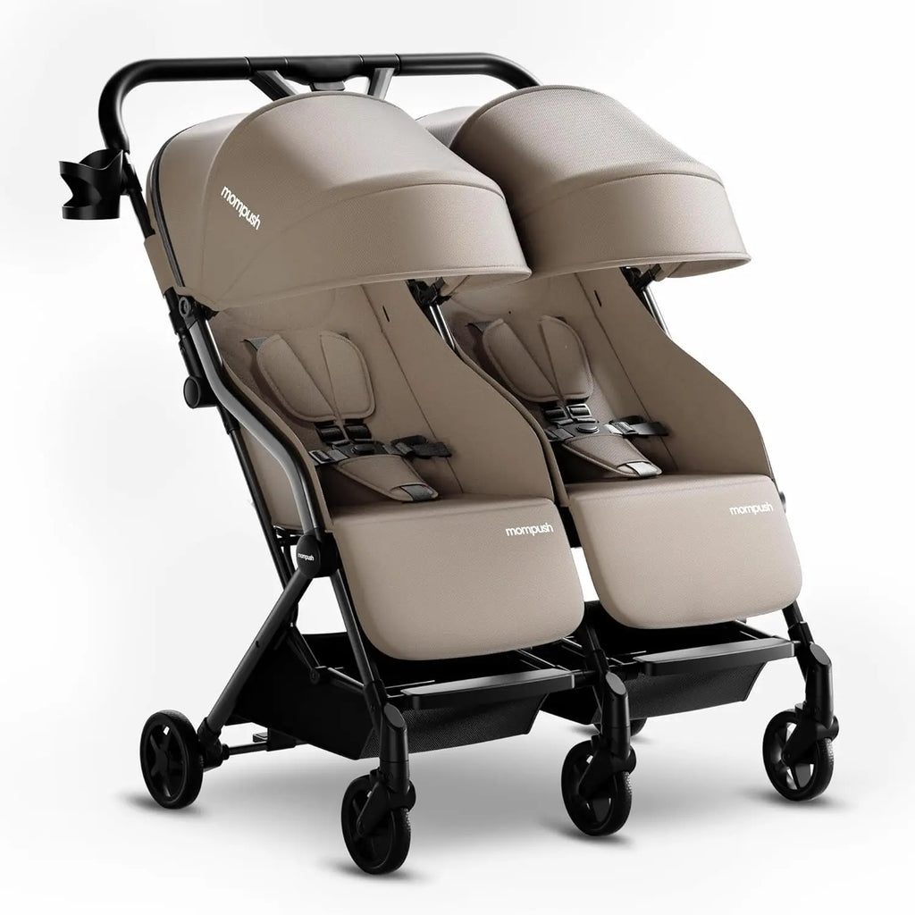 Lithe Double Stroller, Lightweight Side by Side Stroller,
 for Newborn and Toddler, Easy Fold, Spacious Seats with Recline, UPF50+