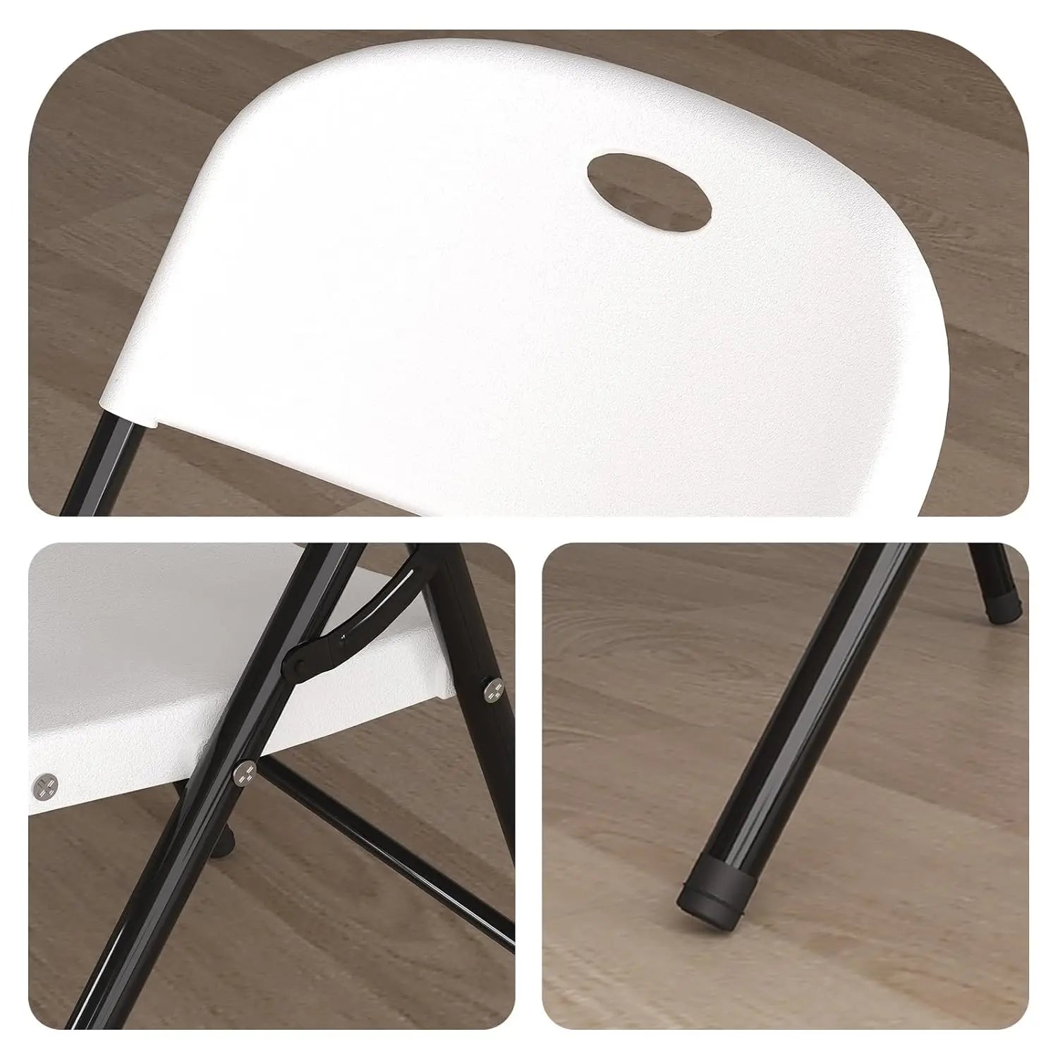 350 Weight Limit,  Heavy Duty, " Plastic " Folding Chair 
with Reinfoced Steel Frame for Indoor and Outdoor,