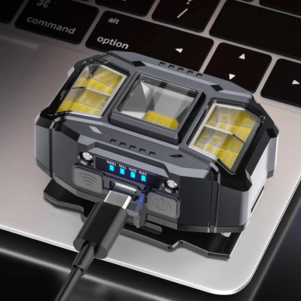 LED Strong Headlight,  Motion Sensor, Induction Headlamp 
owerful for Outdoor Night Fishing