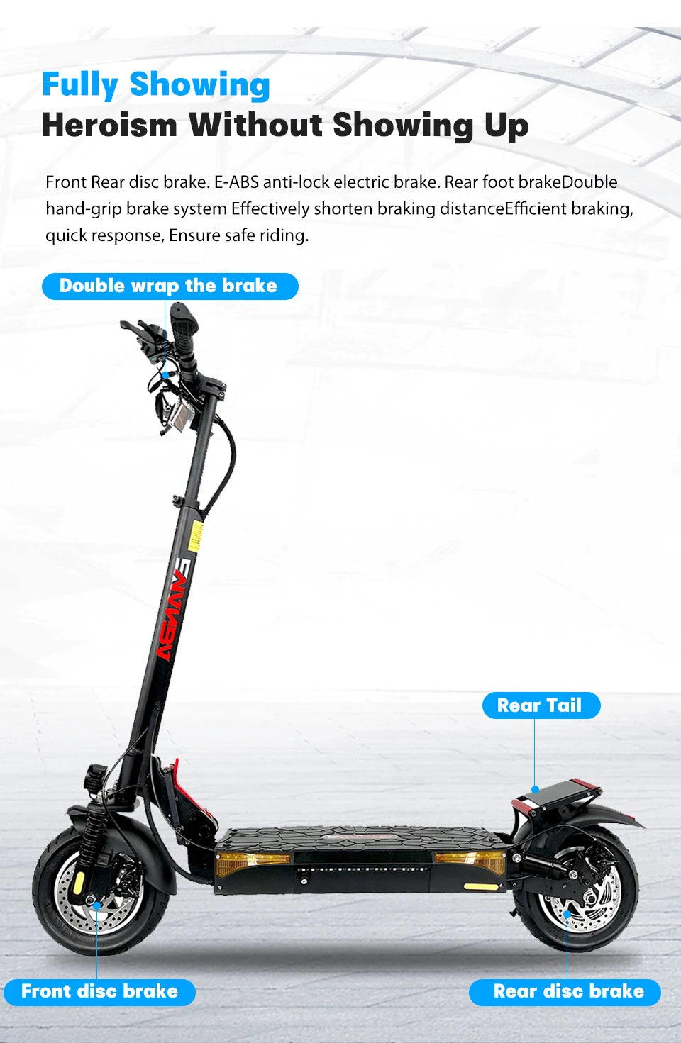 EU US USA Warehouse Foldable 2 Wheel Portable Mobility Electric Scooter 800w For Adult
