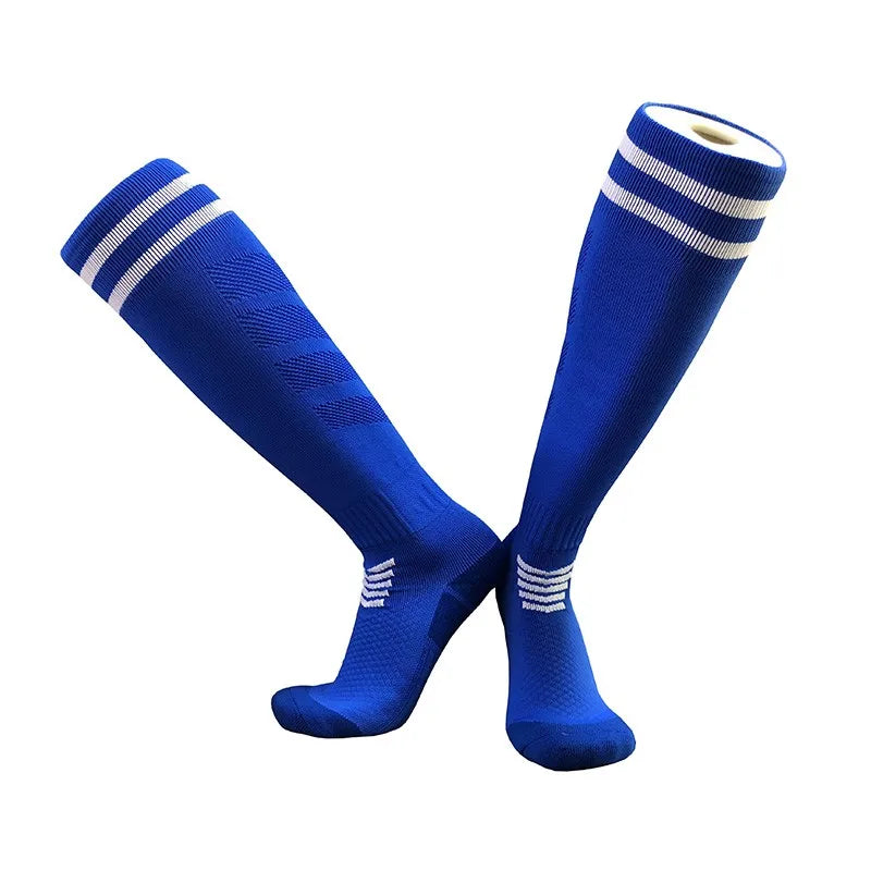 Socks Nylon-- Soccer Adult/  Kids  Towel  Bottom Breathable
 Knee High Training Long Stocking Sports Practical Mesh