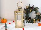 Stainless Steel Candle Holder Lantern
Gold Hanging  Metal Candlestick Light 
for Indoor -  Outdoor ,  Weddings, Parties, Home Decor