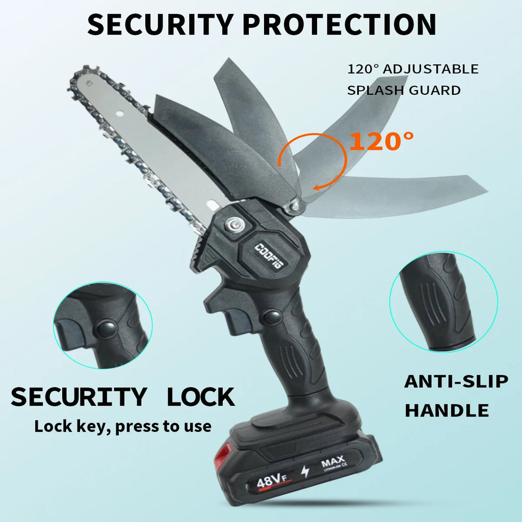 Brushless Rechargeable Lithium electric saw, outdoor -- wireless ,
small saw  logging single hand saw, pruning