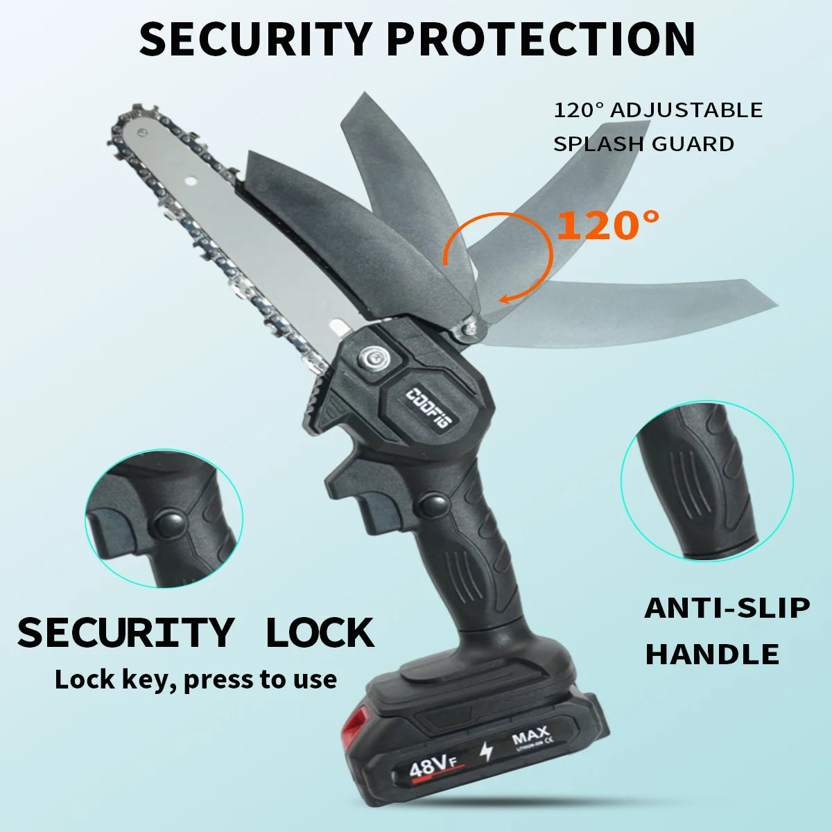 Brushless Rechargeable Lithium electric saw, outdoor -- wireless ,
small saw  logging single hand saw, pruning