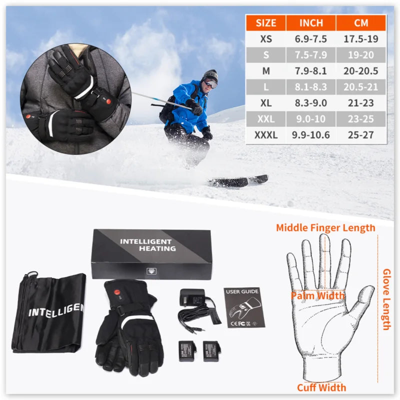 DW Heated Gloves 
Motorcycle Winter , Warm ,Waterproof ,  Rechargeable  Thermal charger
