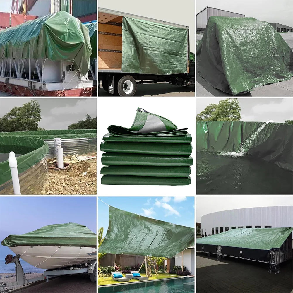 Multi Purpose Tarp Cover Waterproof Tarpaulin Sunscreen Multipurpose Protective Cover 6x10/10x13/13x16 Feet Heavy Duty Tarp
