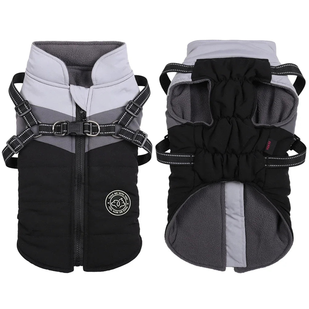 Winter Dog Harness Vest Clothes Puppy Clothing Waterproof Warm Pet Jacket Dog Clothes For Small Dogs Shih Tzu Chihuahua Pug Coat