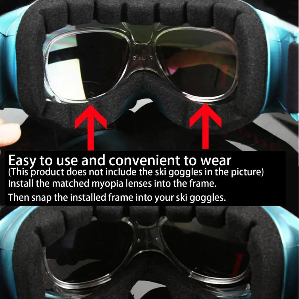 Prescription Ski Goggles Rx Insert Ski Goggles Insert Adapter Professional Transparent Flexible Bendable Goggles Accessories