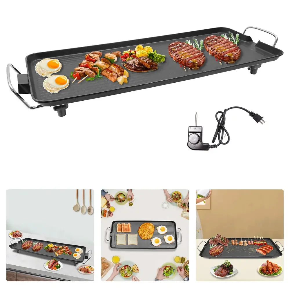 Smokeless Outdoor Electric BBQ Grill - Portable Barbecue 1500W