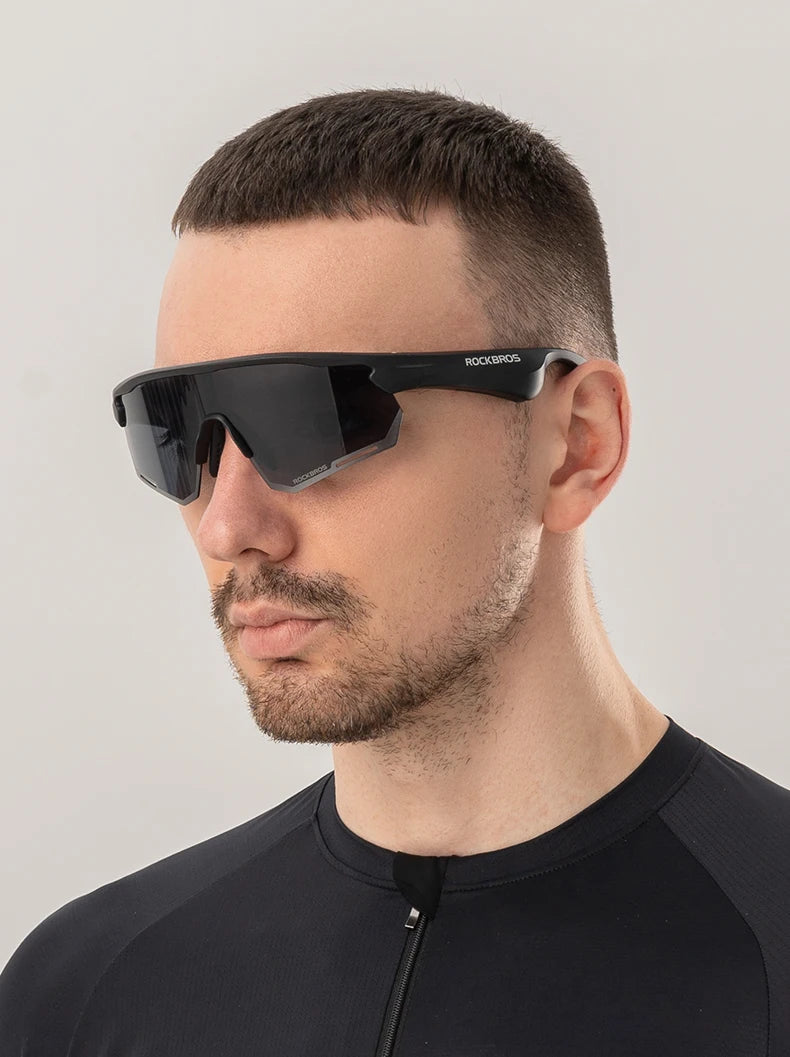 ROCKBROS Cycling Glasses Wireless Bluetooth 5.2 Polarized Sunglasses Headset Telephone Driving MP3 Riding Eyewear UV400 Goggles