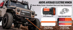 SucceBuy 13500lbs Electric Winch 
Car, Truck  with 80ft Synthetic Rope 
Wireless & Wired Remote Control for Towing Off-Road