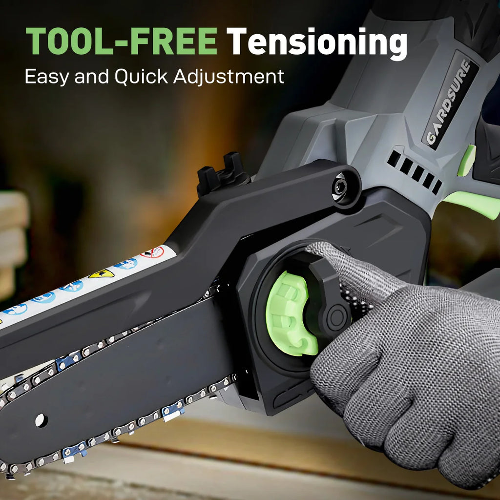 6-Inch Mini Chainsaw Powerful 
Cordless ---Rechargeable,,    Handheld Small Electric Saw 
Pruning Garden Tool ,  Tree Wood Cutting Power Tool