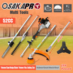 10 in 1 Multi-Functional Trimming Tool, 
52CC 2-Cycle Garden Tool System with Gas Pole Saw,
Hedge Trimmer, Grass Trimmer