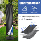 Parasol Cover Waterproof 210D Garden Umbrella Cover with Zip Fit for Outdoor Garden Parasol Multipurpose Rain Umbrella Covers