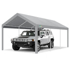 12x20ft Carport Heavy Duty, Portable Garage with Built-in Sandbags, Car Canopy for Truck, Boat, SUV with All-Season Tarp fall