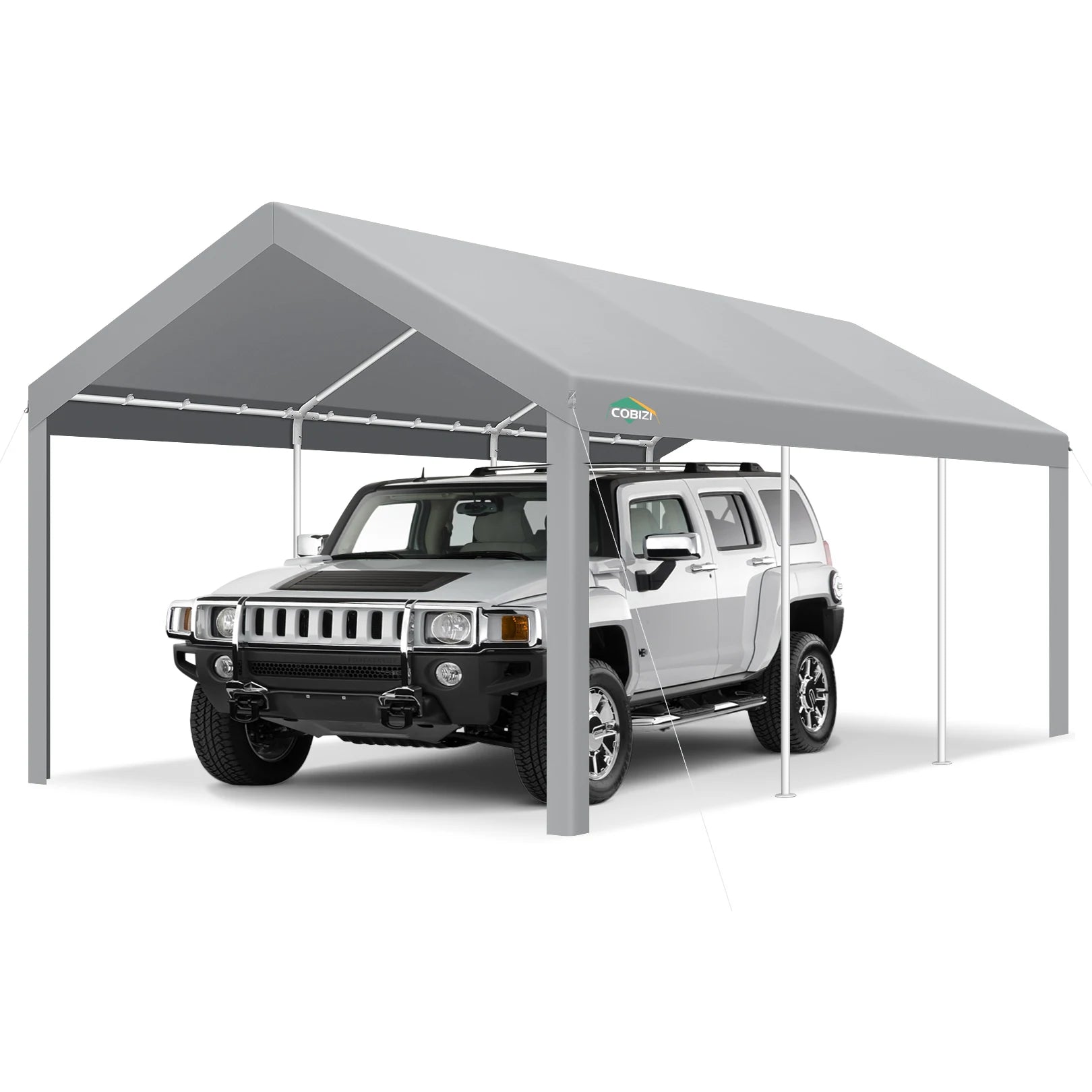 12x20ft Carport Heavy Duty, Portable Garage with Built-in Sandbags, Car Canopy for Truck, Boat, SUV with All-Season Tarp fall